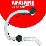 Сифон для ванни автоматичний з ревізією чорний MP31SSF-MBBR SLIM McAlpine, фото 3