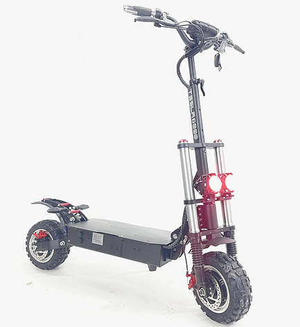 Двомоторний Електросамокат Tesla 6000 (6000W, 60V, 36Ah) Чорний NFC kart NEW, фото 1