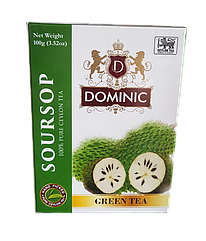 Зелений цейлонський чай Dominic з саусепом листовий 100 г
