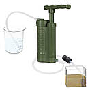 Фільтр туристичний для води портативний похідний L3000 на 3000 л Зелений, фото 2