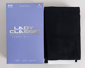 Жіночі теплені колготи «Lady Classic» 350 Den чорного кольору