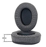 Амбушури для навушників Audio-Technica ATH M50XBT2 M50XBT M50X M50RD M20x M30X M40X Сірі Тканинні Потовщені, фото 2