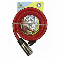 Замок велосипедний KIHUU LOCK 185, трос 12×80 см, з 2 ключами, протиугінний, для велосипеда, самоката