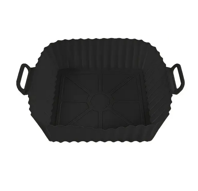 Силіконова квадратна форма для аерогрилів та аерофрітюрниць W-3452 чорний, фото 1