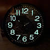 Фосфорний настінний годинник Безшумний (30 см) Світиться Ph-06-S чорний, фото 6
