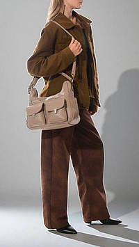 Сумка жіноча бежева код 7-713