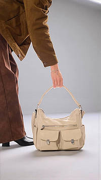 Сумка жіноча бежева код 7-713