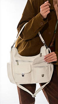 Сумка жіноча біла код 7-713