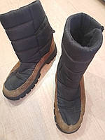 Зимові чоловічі черевики снігоходи дутики шкіряні вставки 44.5