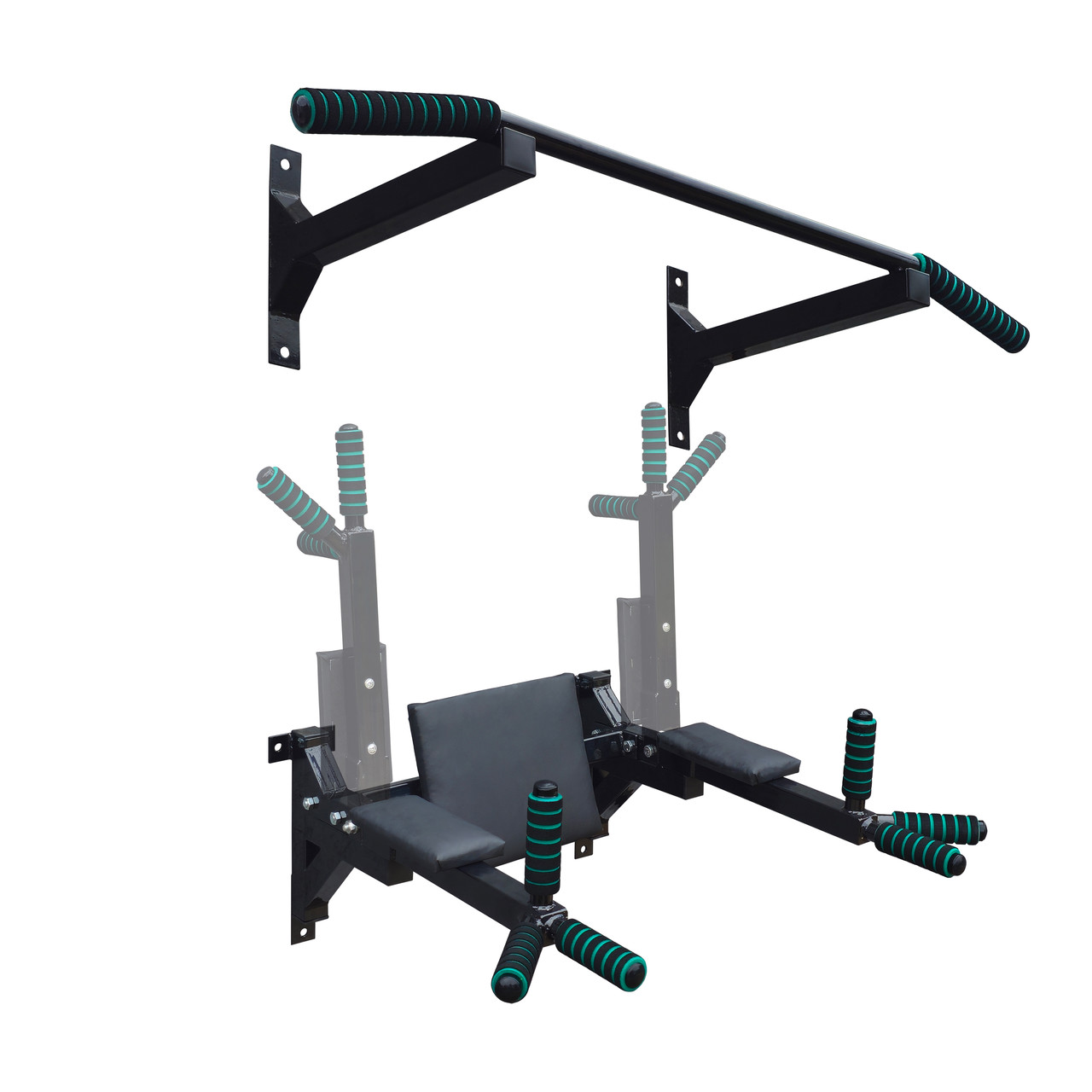 Настінні турнік та бруси. Комплект А555-ч, фото 1