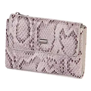 Гаманець жіночий на магніті шкіряний VERMARI 9929-202 бежевий пітон, фото 1