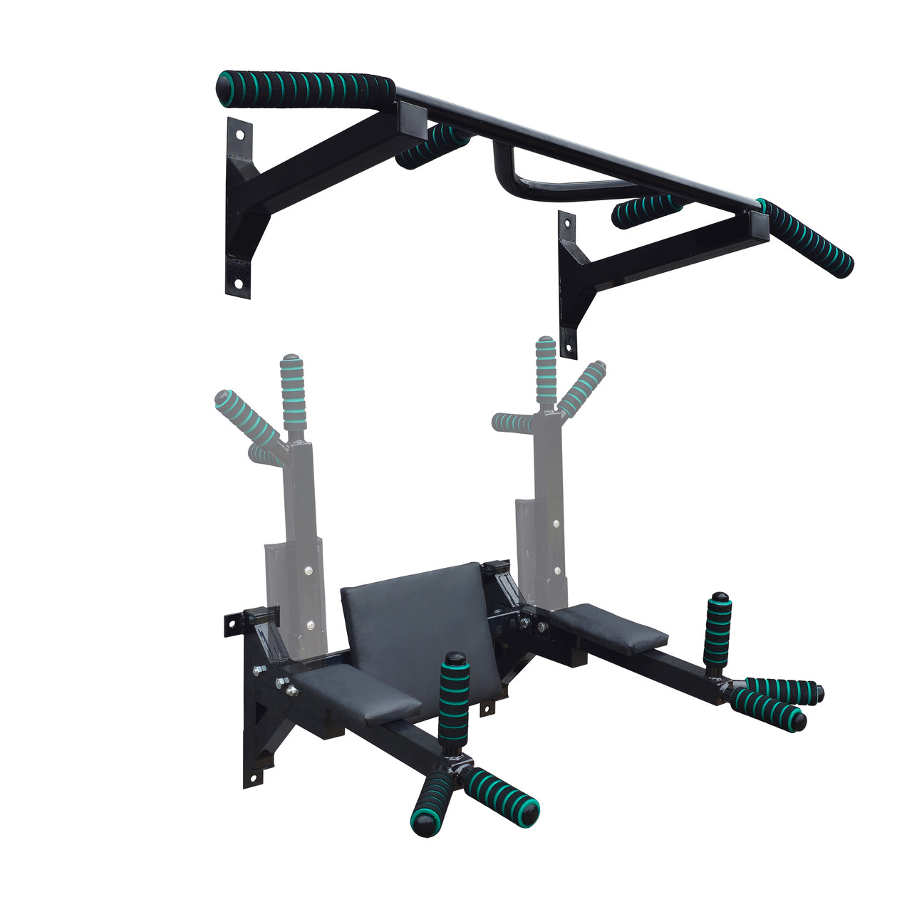 Настінні турнік та бруси. Комплект А556-ч, фото 1