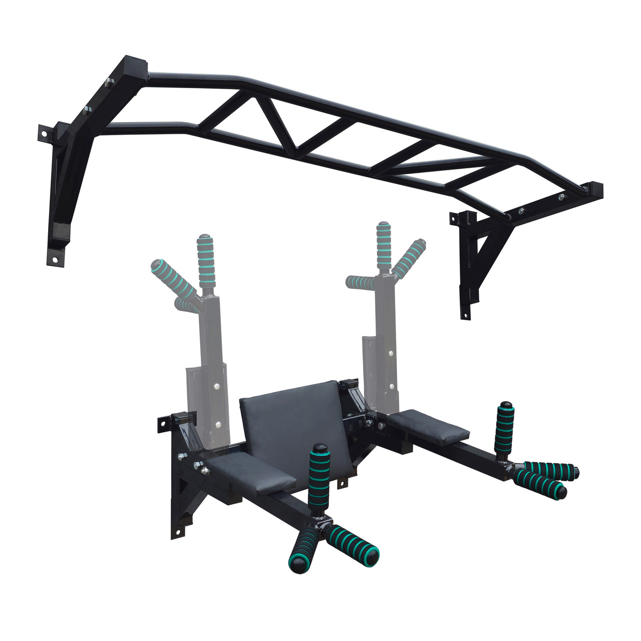 Настінні турнік та бруси. Комплект А558-ч, фото 1