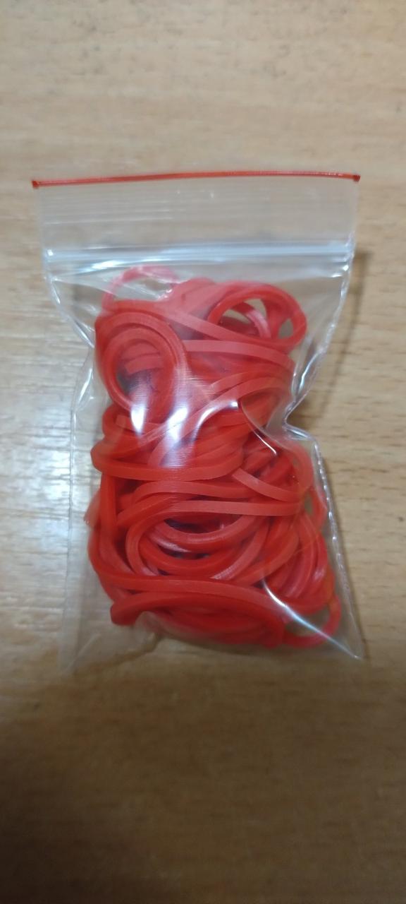 Гумки для грошей червоні, 20 шт.