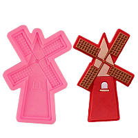 Молд силіконовий Млин 105 на 70 мм рожевий