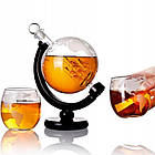 Набір для віскі Malatec 22553 — графин-глобус 850 мл, склянки, камені, фото 2