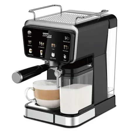 Кавомашина універсальна 8 напоїв Zepline ZP 6806 3000 Вт Сенсорна кавоварка для меленої кави капсул, фото 1
