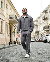 Чоловічий спортивний костюм сірий Background ДЛ6443