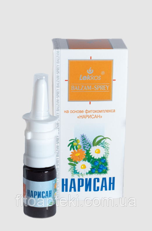 Спрей-Бальзам Нарисан при нежиті та гаймориті 10 мл Леккос термін до 01.27