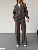 Костюм спортивний прогулянковий жіночий гарний модний натуральний якісний петля бомбер і штани