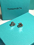 Сережки  сердечки  Тіффані Срібло 925  Гравірування  Tiffany, фото 2