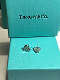 Сережки  сердечки  Тіффані Срібло 925  Гравірування  Tiffany, фото 6