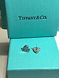 Сережки  сердечки  Тіффані Срібло 925  Гравірування  Tiffany, фото 5