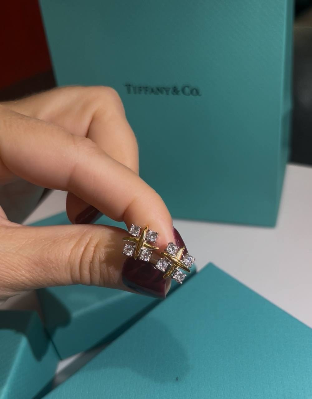 Сережки Тіффані Срiбло 925  Гравірування Tiffany, фото 1