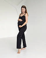 Піжама для вагітних і годуючих мам зі штанами (чорний), фото 4