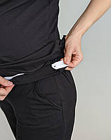 Піжама для вагітних і годуючих мам зі штанами (чорний), фото 8