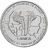 Малі 1500 франків- 1 африка 2003 рік Газель Сталь з нікелевим покриттям, 7.2g, ø 26mm №2178, фото 2