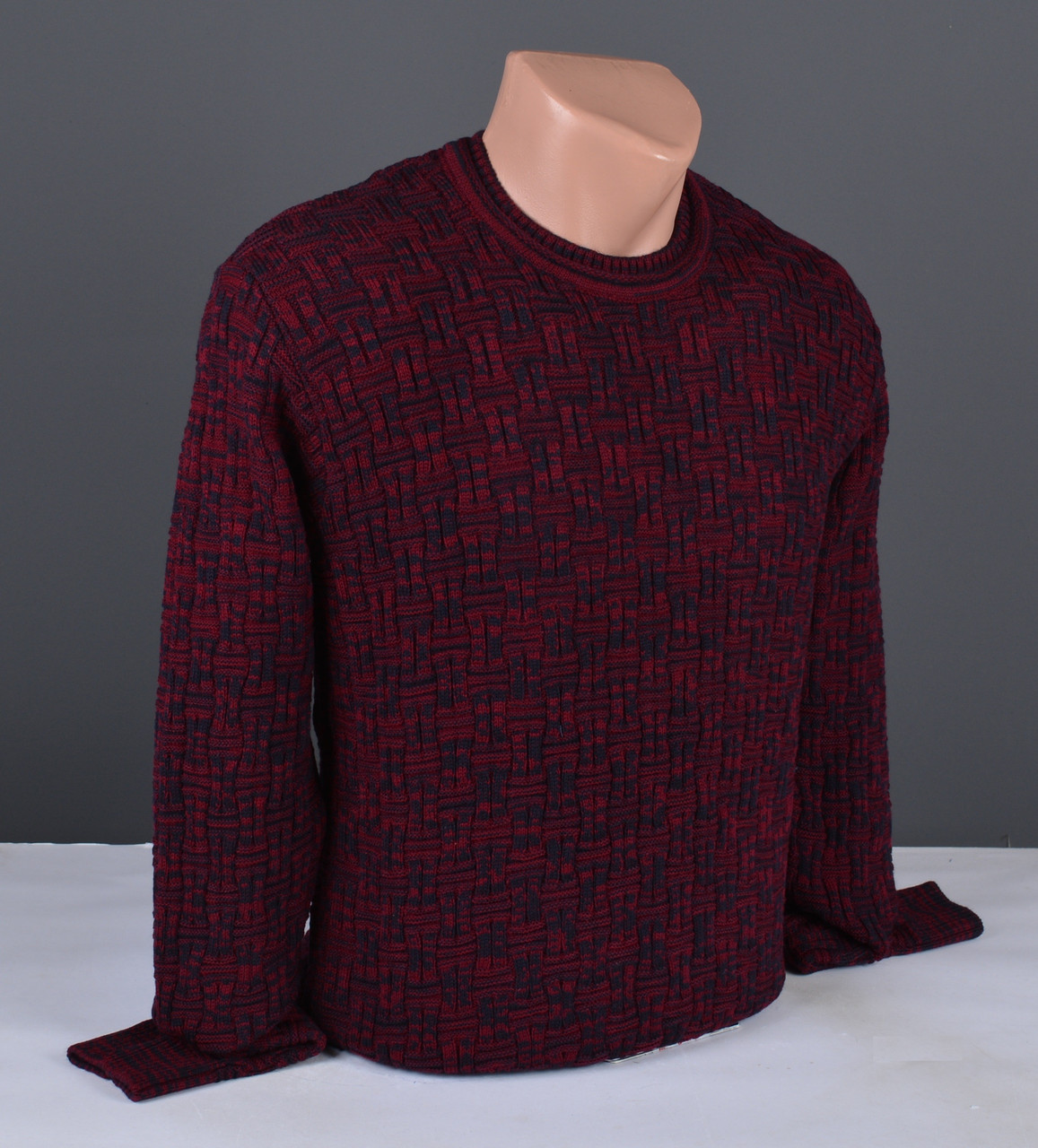 Чоловічий джемпер бордовий | Чоловічий светр Туреччина 9352, фото 1