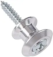 Гудзик-кріплення для гітарного ременя (сріблястий) металевий