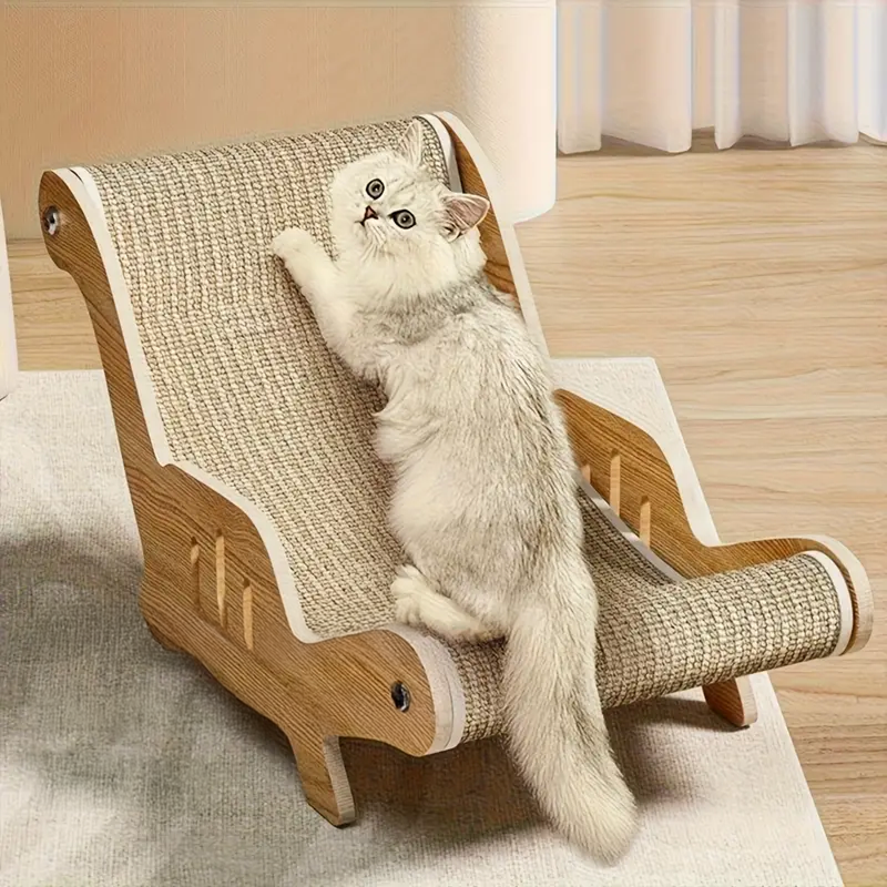 Джутова кігтегочка-лежанка для кота 2в1 Luffie. Спальне місце кота, шезлонг з дряпкою, фото 1