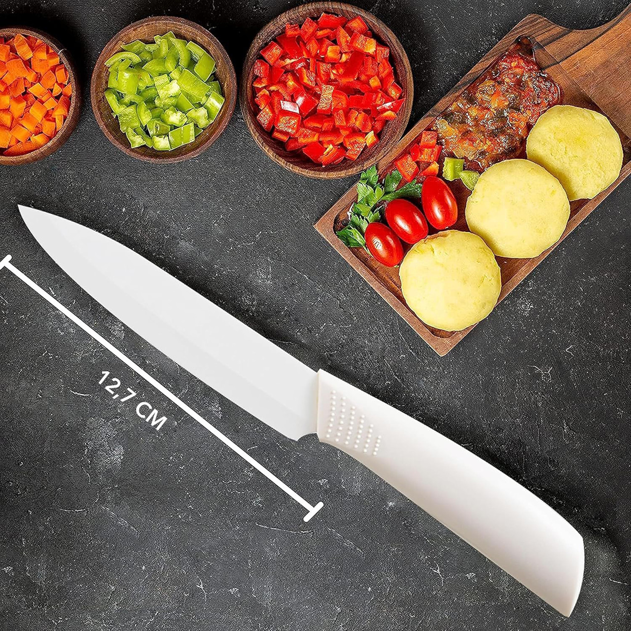 Керамічний ніж для овочів та фруктів 24 см