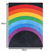 Сучасна картина яскрава веселка 7 кольорів Декор в інтер'єр Друк на полотні 60х46см, фото 5