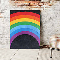 Сучасна картина яскрава веселка 7 кольорів Декор в інтер'єр Друк на полотні 60х46см, фото 3
