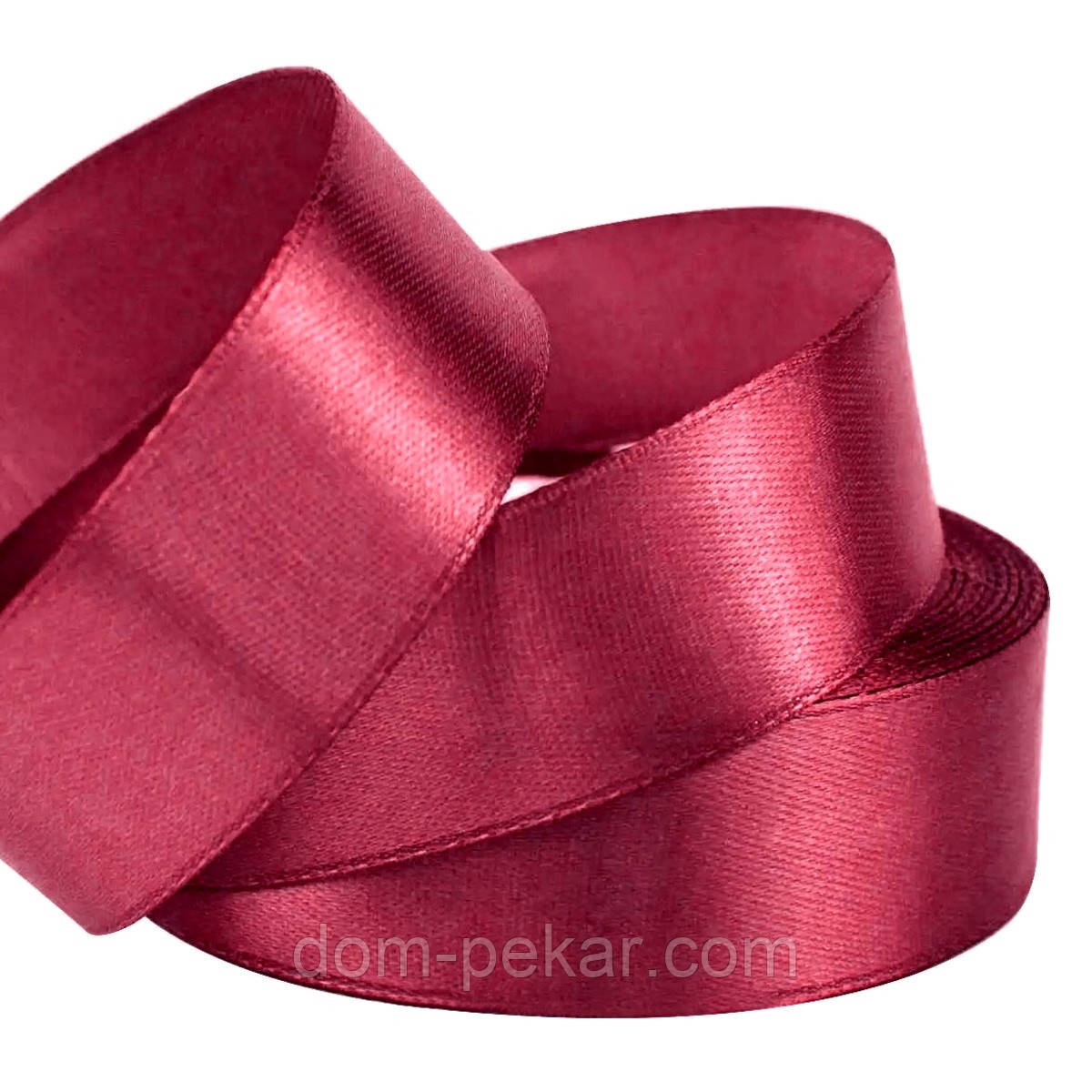 Стрічка атласна 2,5 см Бордо 36 ярд (№83)