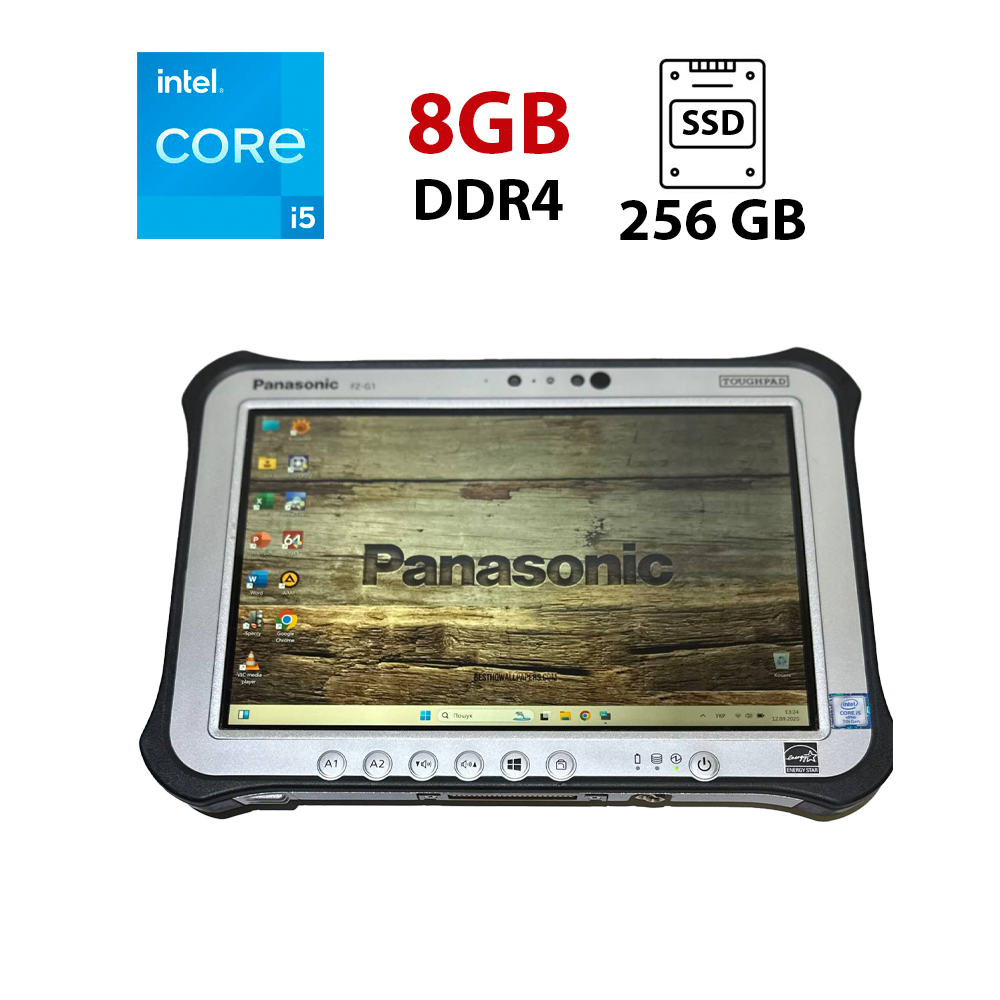 Захищений планшет Panasonic Toughpad FZ-G1 / 10.1" (1920x1200) IPS Touch / Intel Core i5-7300U (2 (4) ядра по 2.6 - 3.5 GHz) / 8