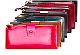 Великий шкіряний гаманець портмоне багато відділів А03-КТ-10221 Фуксія (яскраво червоний), фото 2