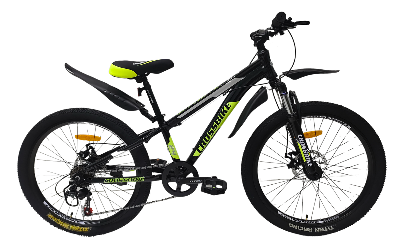 Велосипед 26" Dragster 2024 Susp Рама 13" black-yellow