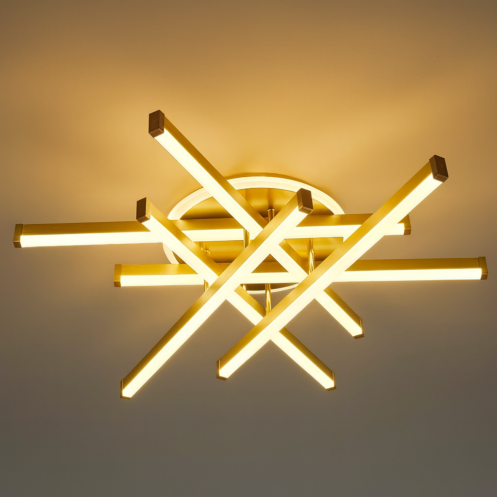 Люстра на низьку стелю Artlight 85W до 18 м2 колір Золотистий W223/6GD, фото 1