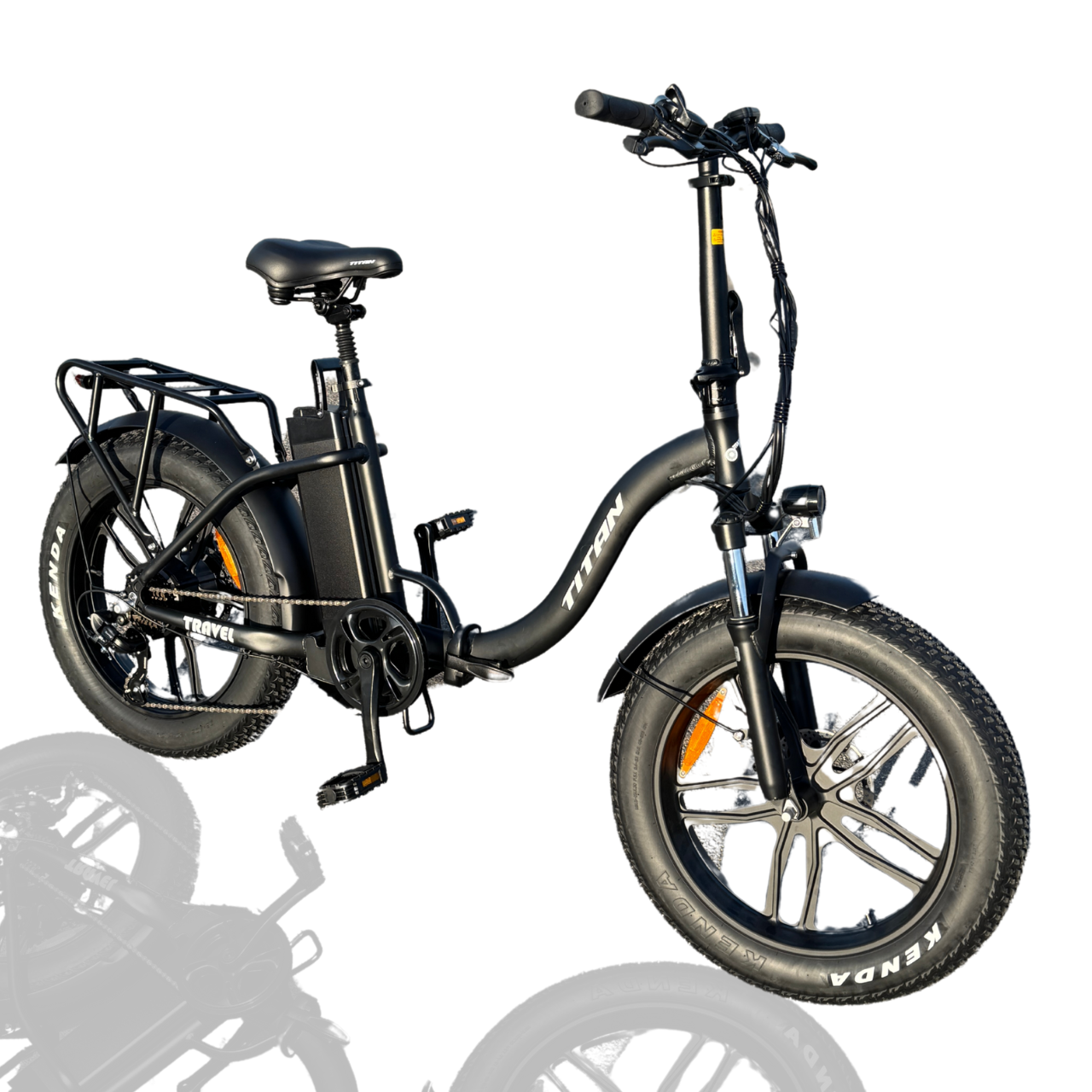 Велосипед складний з Е-комплектом E-Titan Travel 20.4" 13-рама" 500w 48v 12ah Чорний 2025 року