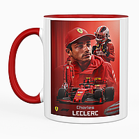 Чашка 330 мл с красной ручкой F1 Charles Leclerc Scuderia Ferrari