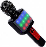 Караоке мікрофон WSTER WS-1828 з LED-підсвіткою (змінювання голосу) ORG