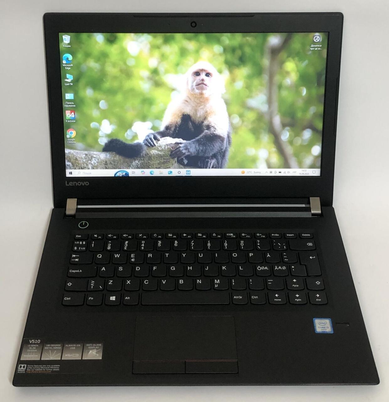 Б/в Ноутбук Lenovo V510-14IKB 14" 1366x768| Core i3-6006U| 4 GB RAM| 128 GB SSD| HD 520