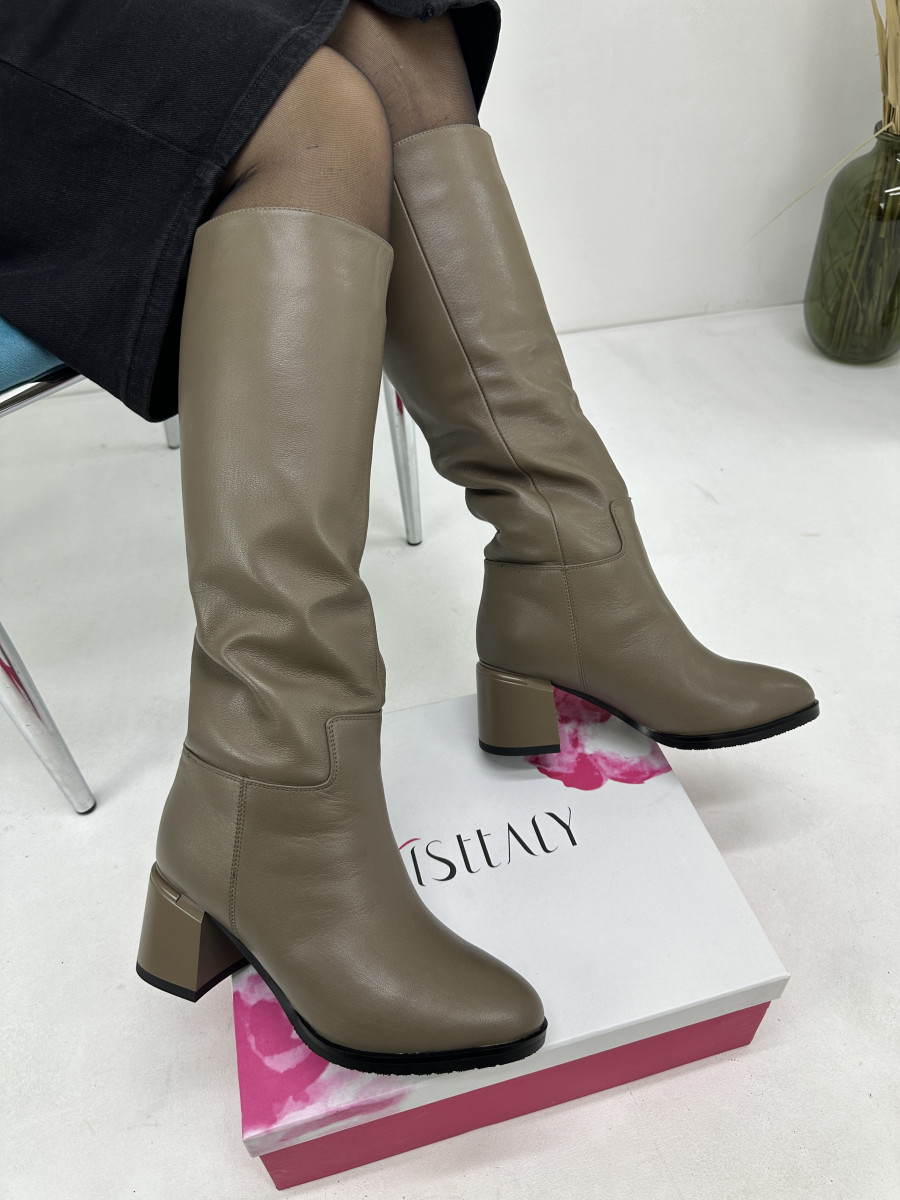 Чоботи жіночі зимові Visttaly FBM538F-TM268-W05 коричневі на широкі ноги 37, фото 1