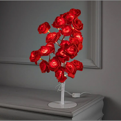 Настільний світильник у вигляді куща Червоних Троянд LumiBeam 55 см 18 LED 2 Вт від мережі