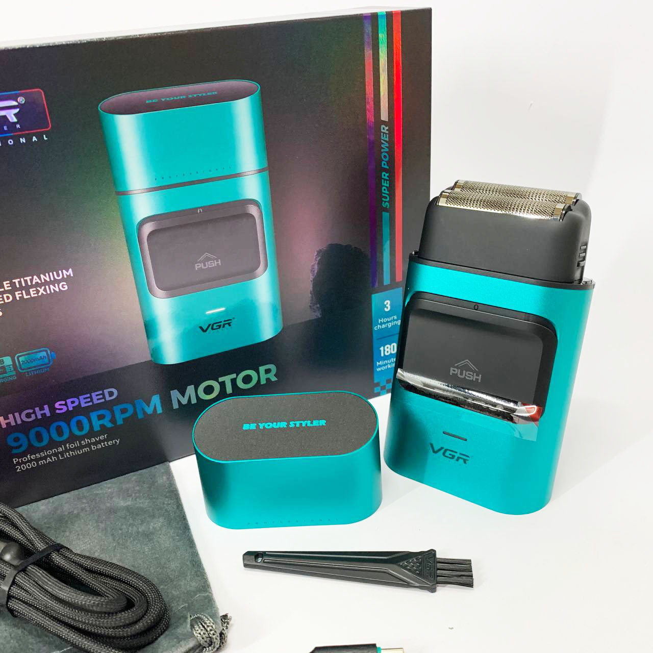 Хороша бритва портативна VGR V-307, Професійні електричні бритви, Електронна бритва для бороди CB-45