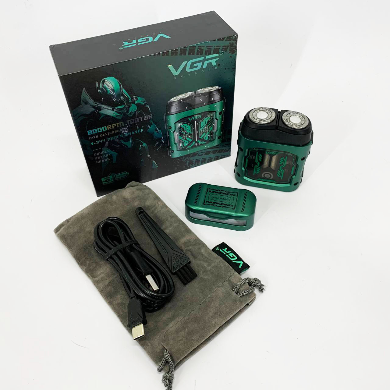 Бритва сітчаста професійна, Вологостійка електрична бритва, Бритви електричні, Бритви акумуляторні AN-59